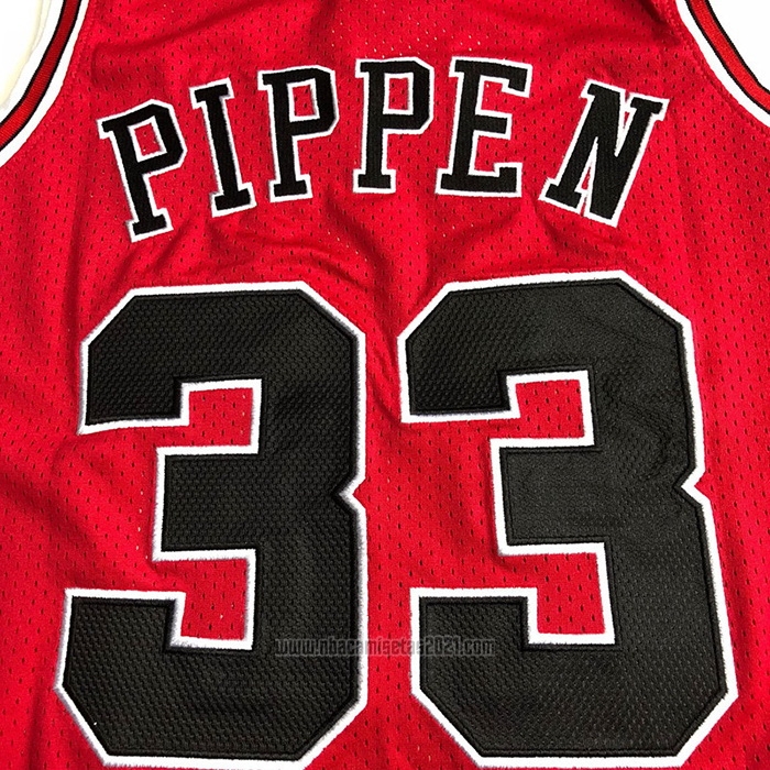 Camiseta Chicago Bulls Scottie Pippen #33 Mitchell & Ness 1997-98 Rojo